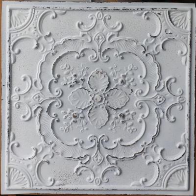 China Artistic Ceilings Stick Up Ceiling Tile Distress Split Faux Tin Painted Wall Panels PL19 LASTDECOR for sale