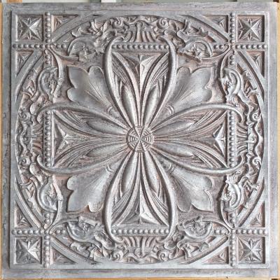 China Artistic Ceilings Tin Ceiling Tiles Faux Painted Weather Iron Color Nightclub Wall Panel PL10 for sale