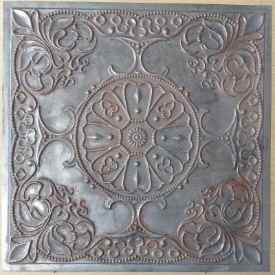 China Artistic ceilings tin ceiling tile faux weathering iron color decor paint wall panel PL71 for sale