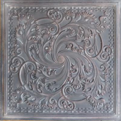 China Artistic Faux Tile Tin Ceiling Driftwood Color Paint Ceiling Panels PL62 for sale