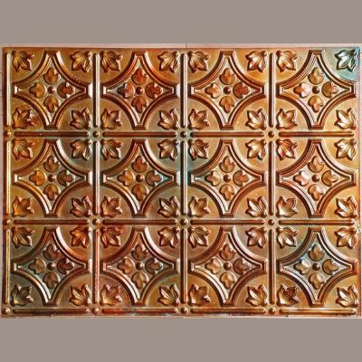 China PLB10 Artistic Faux Ceilings 3D Tin Embossed Cafe Bar Decor Antique Wall Panels for sale