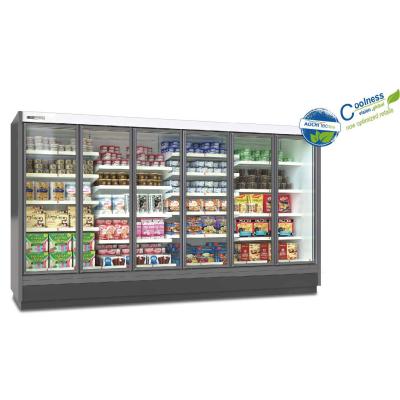 China Double-temperature upright freezer for frozen product display for sale