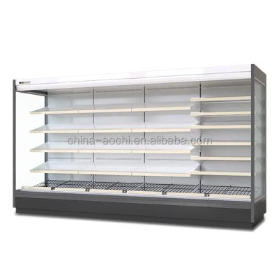 China Double-temperature Beverage Front Cabinet Open Chiller Supermarket Display Commercial Refrigerator For Mini Mart for sale