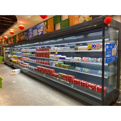 China Double-temperature Vegetable Open Refrigerator Display Cooler Price Refrigerator Suppliers For Supermarket for sale