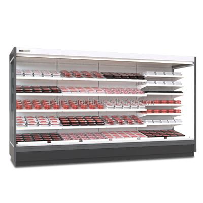 China Double-temperature open fruit refrigerator for sale refrigerated refrigerator display cabinet for sale