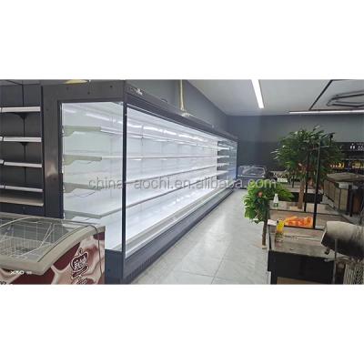 China Double-temperature Beverage Front Chiller For Sale Open Supermarket Refrigerator Suppliers for sale