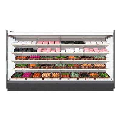 China Double-temperature Fruit Stand Open Showcase Chiller Suppliers For Supermarket for sale