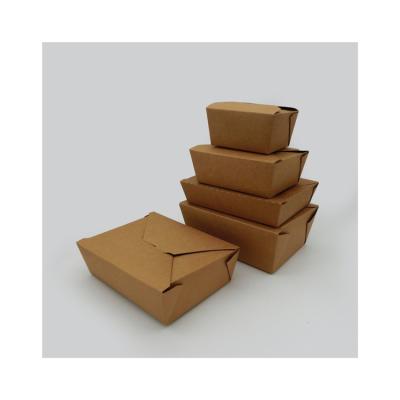 China Disposable Black White Fast Food Brown Food Wrapping Paper Take Out Packing Box Custom Logo Fries And Burger Box for sale