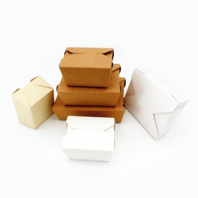 China Disposable Biodegradable Packaging Paper Box Disposable Customized PLA Liner Take Away Paper Salad Porridge Dessert Paper Lunch Box for sale