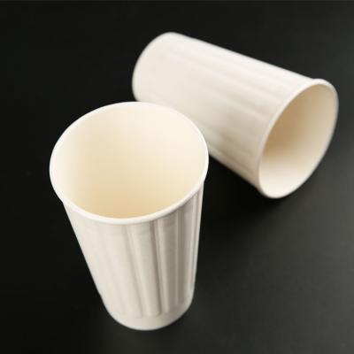 China New Design Recyclable 8/12/16oz Disposable Embossed Double Wallpaper Cup for sale