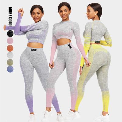 China HEXIN Women's Sportswear Breathable Gym Fitness Yoga Wear Set High Waist Leggings Seamless Yoga Set Fitness Women Activewear Set for sale