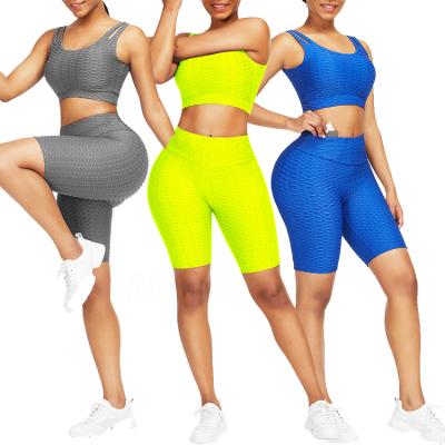 China Wholesale Breathable Yoga Set Sports Wear For Women Yoga Shorts 2 Piece Fitness Set for sale