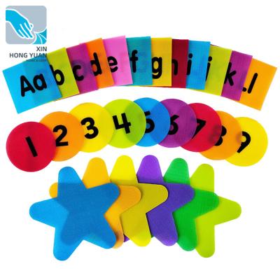 China Large School Viable Kids Plastic Nylon Sitting Stain Numbers Alphabet Mat Markers Hook And Loop Wallpaper for sale