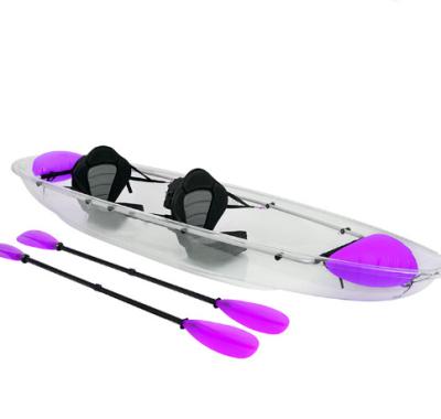 China China Best Selling 2 Person Durable Crystal Inflatable Kayak Clear Crystal Canoe Kayak for sale