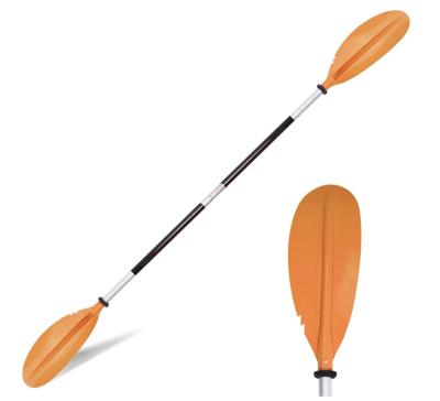 China Seaside game kayak paddle aluminum alloy shaft and high quality fiberglass blade for sale