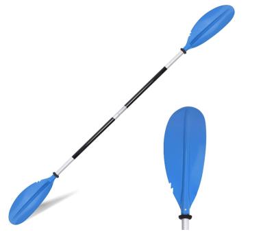 China Seaside play aluminum alloy shaft and fiberglass blade comfortable and safe control high quality hand kayak paddle for sale