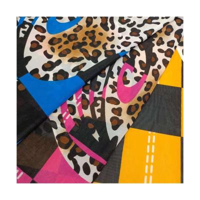 China Viable hot sale knitted fabric polyester Matarials Hijab elastic fabric printed African fasion style for sale