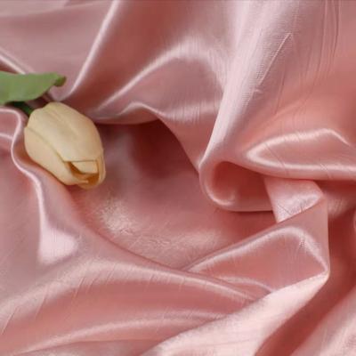 China Stretch Breathable Apparel Women Dress Satin Silk Fabric Polyester Fabric Spandex Smooth Satin Wrinkling Fabric for sale