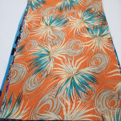 China QUICK DRY custom design 95% polyester 5% spandex woven stretch satin printed fabric for sleepwear for sale