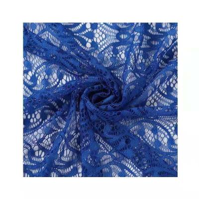 China Other goods using low price product 100% popular nylon blue printed net lace cord lace fabric lace for sale