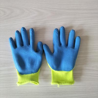 China Latex Wear Resistant Foam Coated Safety Working Gloves Garden Working Gloves For Kids for sale