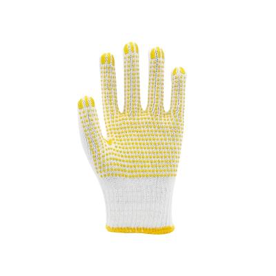 China Work Gloves Hand Protective Knit Gloves PVC Dotted Cotton Work Gloves /Safety Rubber Dotted Gloves / Work Gloves for sale