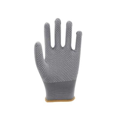 China Work Gloves Hand Protective Knit Gloves Hot Promotion Breathable Garden Working Non-slip Wear Resistant Bonded Protective PVC Dotted Gloves for sale