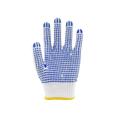 China Work Gloves Hand Protective Knit Gloves Cotton Working Safety Gloves PVC Dotted Working Gloves Work Gloves for sale