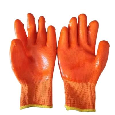 China Customized Work Protection Terry Liner Wear Resistant Customized PVC Coated Working Gloves Hand Protective Gloves for sale