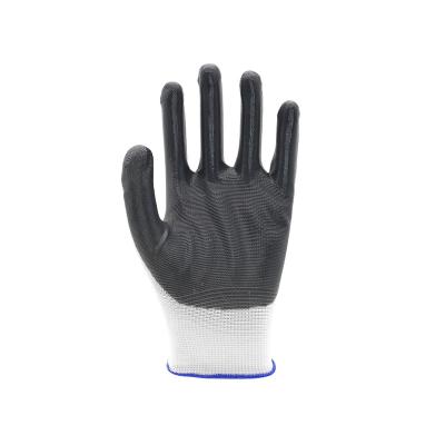 China Cheap Price Wear Resistant Nitrile Coated Industrial Waterproof Nylon Gloves Construction Gloves for sale