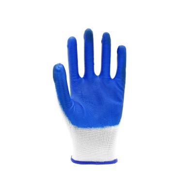 China Wear Resistant Smooth Polyester Nitriles Pu Nylon Knitted Nitrile Gloves Coated Gloves Safety Work for sale