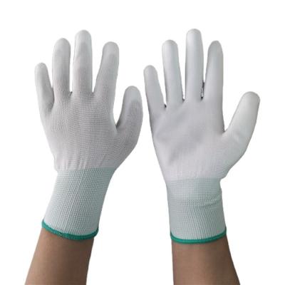 China Safety Wear Resistant Gloves Working Gloves Good Touch Working PU Coated Gloves for sale