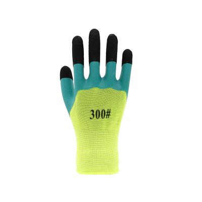 China Hand Safety Wear Resistant Latex Foam Double Coated Garden Work Gloves for sale