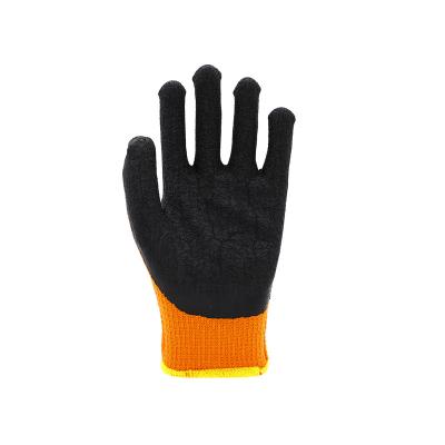 China Crinkled Wear Resistant Latex Coated Protective Operation Safety Work Glove for sale