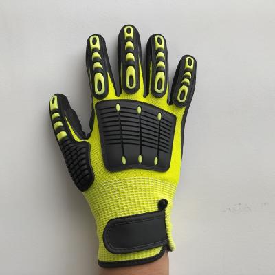 China Anti-impact Mechanic Work Safety Labor Anti-Slip Industrial Seamless Operation Cut Resistant Latex Nitrile Protective Hand Glove for sale