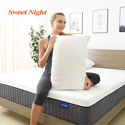 China Anti-Static Natural Goose Down Feather Memory Foam Gel Sponge Plush OEM Cotton White High Quality Latex Pillow for sale