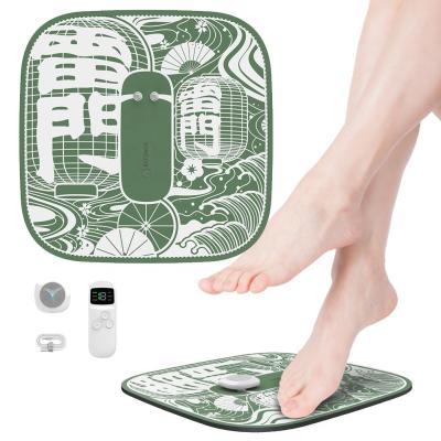 China Wireless EMS Shiatsu Foot Massager Handheld Electric Vibration Pad Foot Massager Blood Circulation Relax Feet Leg Muscle for sale