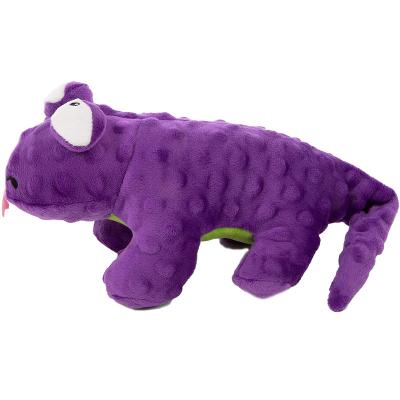 China Viable Plush Lizard Action Squeaker Dog Chew Toy Battery Free Bite Activated Motion for sale