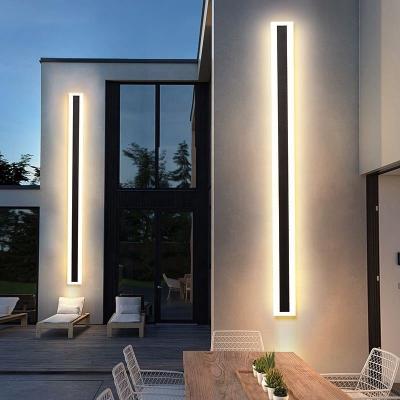 China Biumart LED Strip Wall Lamp Modern Waterproof Outdoor Aluminum Garden Porch Sconce Light Long IP65 for sale