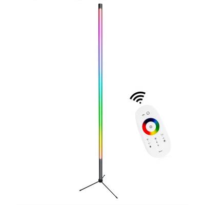 China 2021 Biumart Dropshipping Amazon RGB Corner Post Lamp Modern Nordic Decorative Hot-selling Colorful Remote Control Floor Lamp for sale