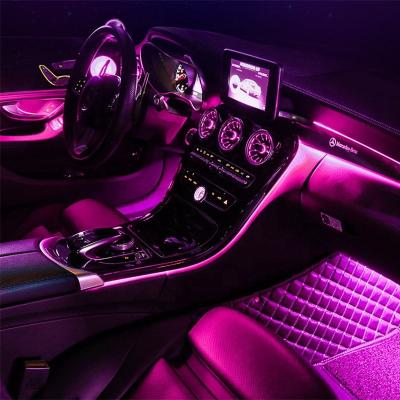 China Hot Selling Luxury Biumart RGB Car Interior Led Ambient Atmosphere Light Neon Accessories Light Decoration Led Strip Star Light For Car for sale