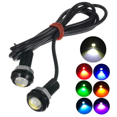 China Biumart Aluminum + Tail Lens Universal Super Bright LED Lamp Bulbs High Signal Power Waterproof 18MM Eagle Eye Light 12V Headlight For Car for sale