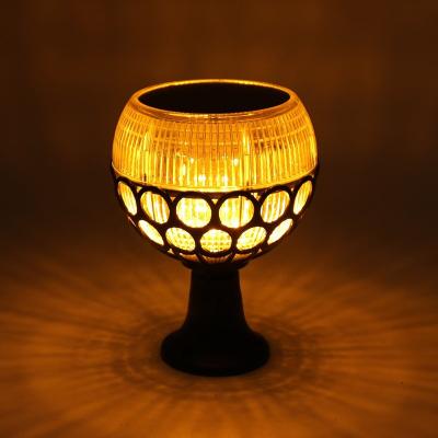 China Biumart Garden 96 LED Solar Globe Flame Lights Garden Light For Outdoor Decor IP65 Pathway Light Lawn Table Lamp Landscape Light for sale