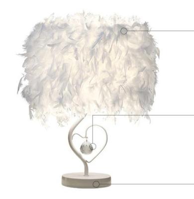 China Biumart LED Feather Crystal Table Lamp Modern Romantic Modern Desk Lamp for Bedroom Art Home Reading Room Sitting Room Decoration for sale