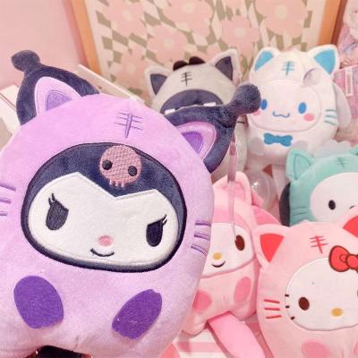 China Doll Staple Machine 11cm Claw Machine Toy Sanrio Plush Kuromi Melody Doll Anime Plush Toys For Gifts for sale