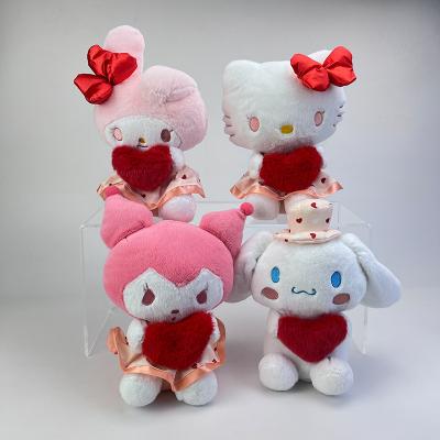 China Wholesale Stuffed Plush Toy Animal My Melody Japan Sanrio Kuromi Cinnamoroll Plush Doll Staple Machine Cartoon Figure for sale