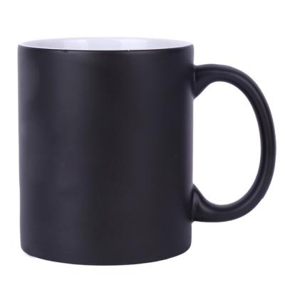 China Disposable Color Changing Mugs 11oz Black Sublimation Empty Mug Custom Design Magic Color Changing Ceramic Coffee Mug for sale