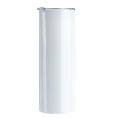 China Warehouse 20oz Disposable Sublimation Stainless Steel Double Tumbler Empty Wall Insulation With Straw And Rubber Bottom for sale