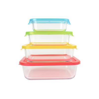 China Wholesale 1 Compartment 34oz CLASSIC Rectangle Glass Meal Prep Container With Leak Proof Lid for sale