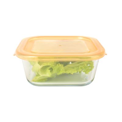 China High Borosilicate Food Storage Microwavable Round Glass Food Container With Single Lid, High Borosilicate Glass Food Bowl for sale